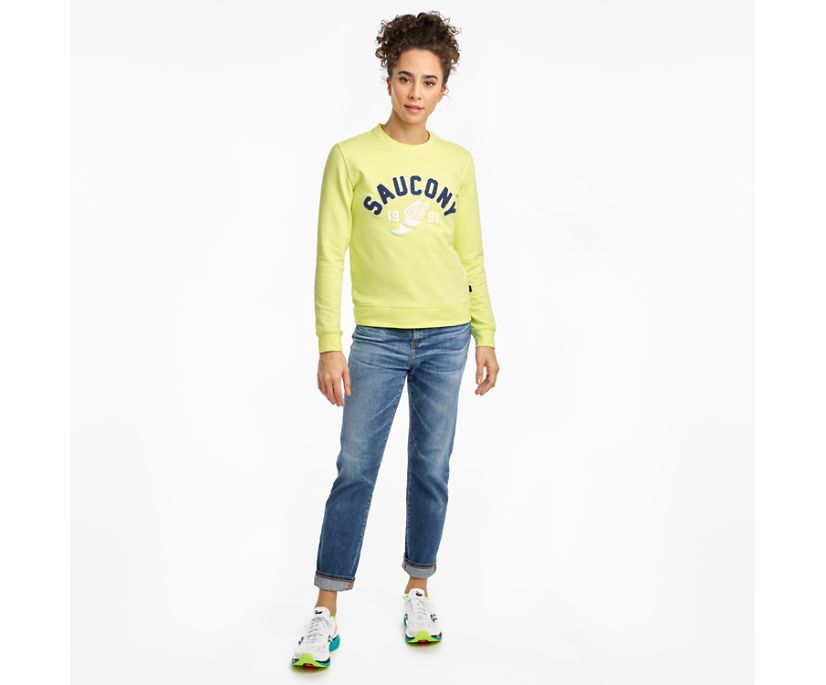 Saucony Rested Crewneck Women's Shirts Light Green | Canada 287QMAZ